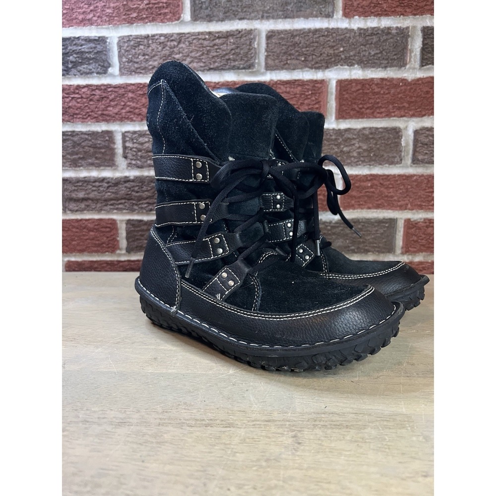 Sorel Kaya Waterproof Winter Snow Boots Womens Size 6 Black Insulated Fur Trim